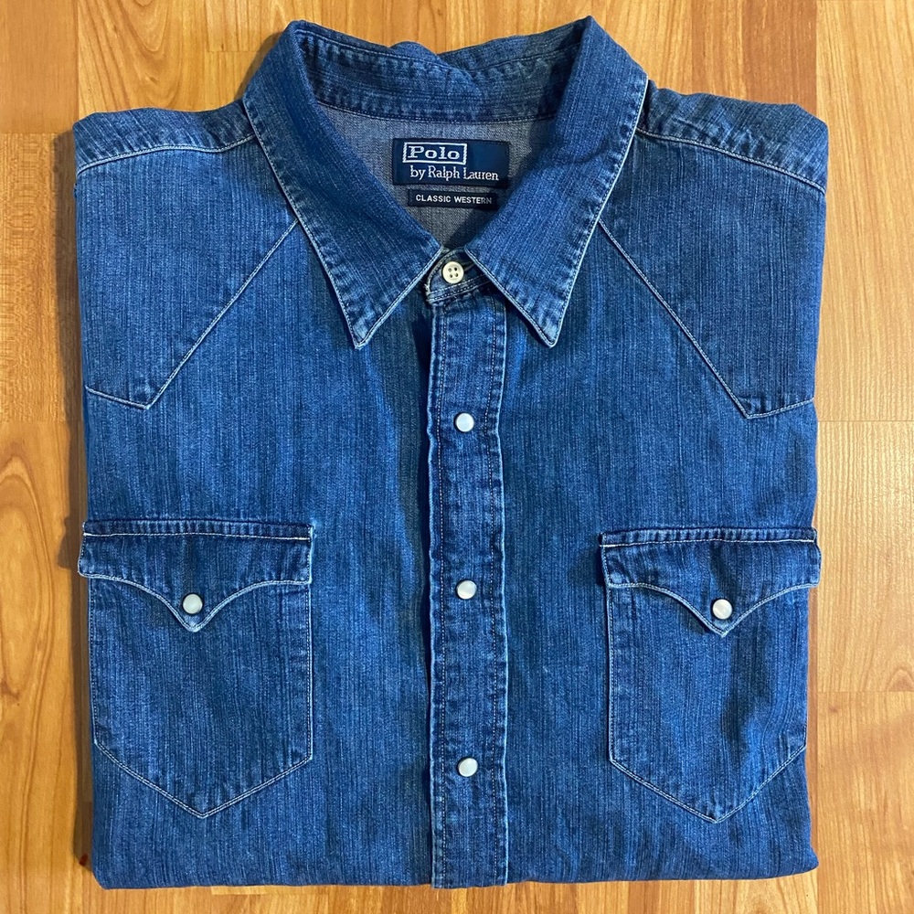 Ralph Lauren  Polo classic western denim shirt.
